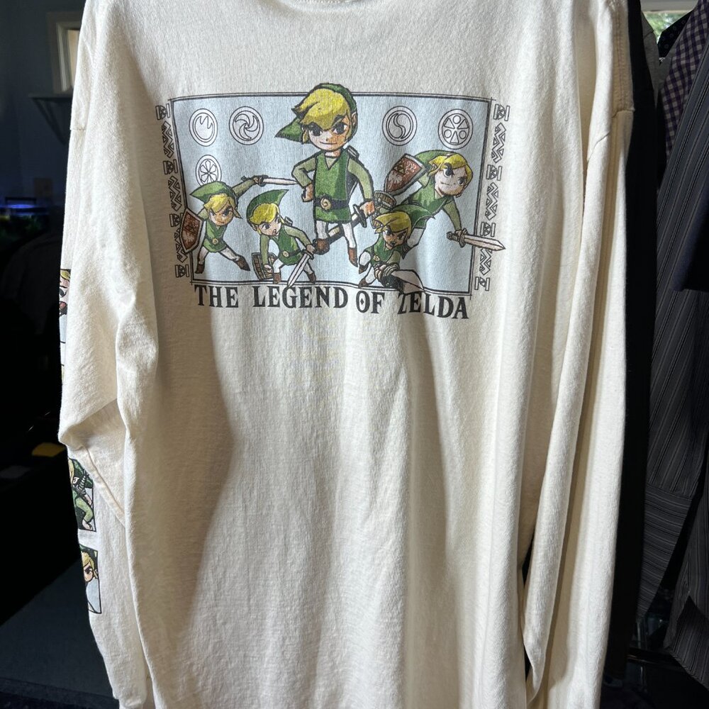 Nintendo Cream Legend of Zelda Long Sleeve Tee